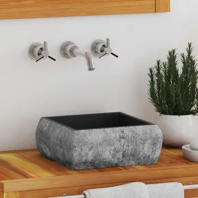 The Living Store Umivalnik ?rn 30x30x13 cm marmor - Umivalnik