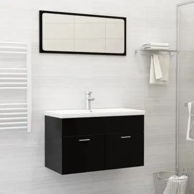 The Living Store Vgradni umivalnik s pipo 81x39x18 cm keramičen bel - Umivalnik