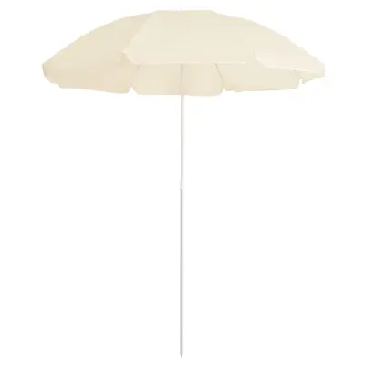 The Living Store Zunanji senčnik jeklo peščen 180 cm - Senčnik