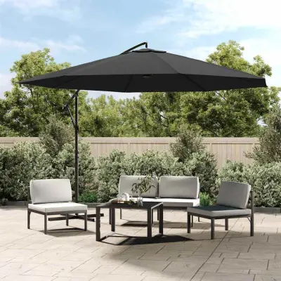 The Living Store Previsni senčnik z aluminijastim drogom 350 cm antracitne barve - Previsni Senčnik
