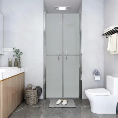 The Living Store Vrata za tuš mlečna ESG 91x190 cm - Vrata Za Tuš