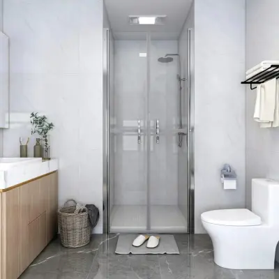 The Living Store Vrata za tuš prozorna ESG 86x190 cm - Vrata Za Tuš