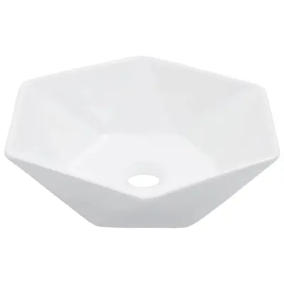 The Living Store Umivalnik 40x36,5x12 cm keramičen bel - Umivalnik