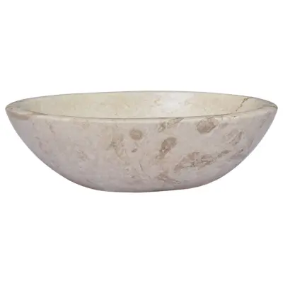 The Living Store Umivalnik krem 53x40x15 cm marmor - Umivalnik