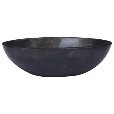 The Living Store Umivalnik črn 53x40x15 cm marmor - Umivalnik