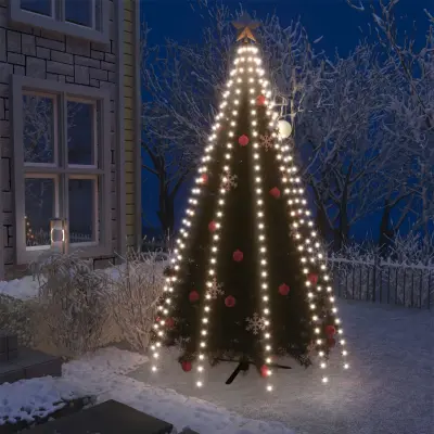 The Living Store Lučke za novoletno jelko 300 LED lučk hladno bele 300 cm - Lučke Za Novoletno Jelko