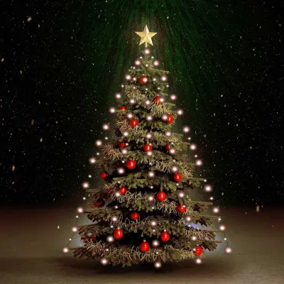 The Living Store Lučke za novoletno jelko 210 LED lučk 210 cm - Lučke Za Drevesce