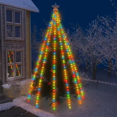 The Living Store Lučke za novoletno jelko 500 LED lučk barvne 500 cm - Lučka Za Drevo
