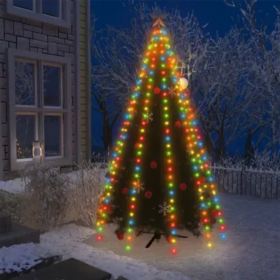 The Living Store Lučke za novoletno jelko 300 LED lučk barvne 300 cm - Lučke Za Novoletno Jelko