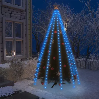 The Living Store Lučke za novoletno jelko 300 LED lučk modre 300 cm - Lučke Za Novoletno Jelko