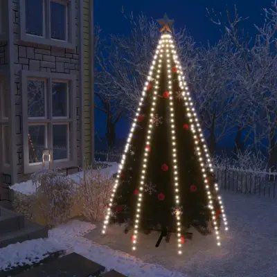 The Living Store Lučke za novoletno jelko 400 LED lučk hladno bele 400 cm - Lučke Za Novoletno Jelko