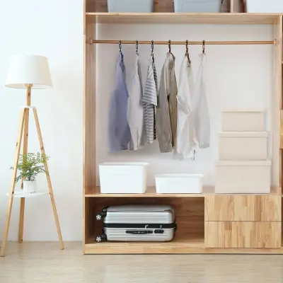 The Living Store Zložljive škatle za shranjevanje 3 kosi blago krem - Škatla Za Shranjevanje