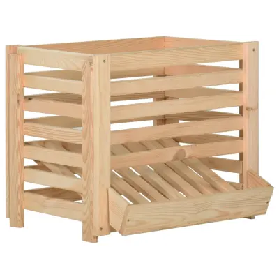 The Living Store Škatla za krompir 60x40x50 cm trdna borovina - Škatla Za Krompir