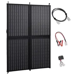 The Living Store Zložljiv solarni polnilnik 100 W 12 W - Solarni Polnilniki