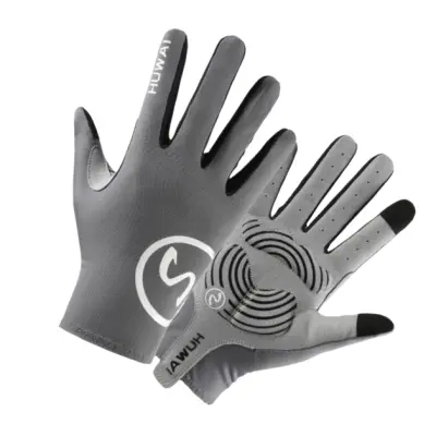 Nove športne fitnes rokavice za ribolov na prostem z dolgimi prsti Grey L