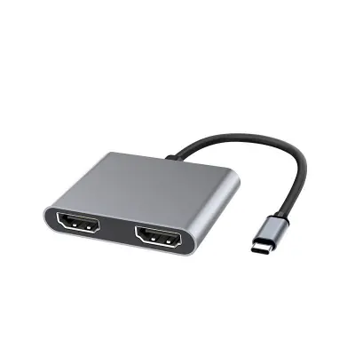 Vozlišče Type-C 2-v-1: dvojni izhod HDMI za nemoteno povezavo