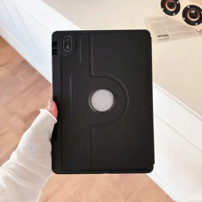 Vrtljivi ovitek s funkcijo spanja/bujenja in držalom za pisalo Black  Honor X9/X8A