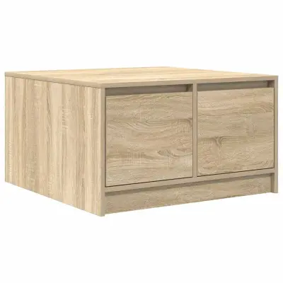 vidaXL Kavna mizica s predali sonoma hrast 70,5x70x40 cm