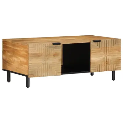 vidaXL Kava miza Brown 100x54x40 cm masivni les Mango