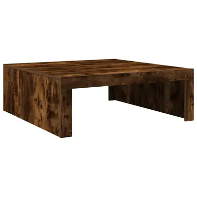Klubska mizica - kavna mizica - Nizka mizica dimljeni hrast 100x100x35 cm konstruiran les