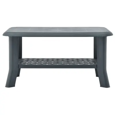 Klubska mizica - kavna mizica - Nizka mizica zelena 90x60x46 cm plastika