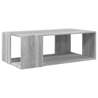 Klubska mizica - kavna mizica - Nizka mizica siva sonoma 89,5x48x30 cm inženirski les
