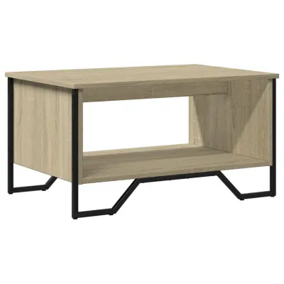 Klubska mizica - kavna mizica - Nizka mizica sonoma hrast 75x51x40 cm inženirski les