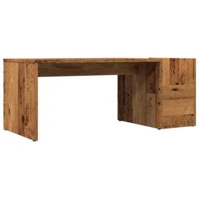 Klubska mizica - kavna mizica - Nizka mizica starinski les 90x45x35 cm inženirski les