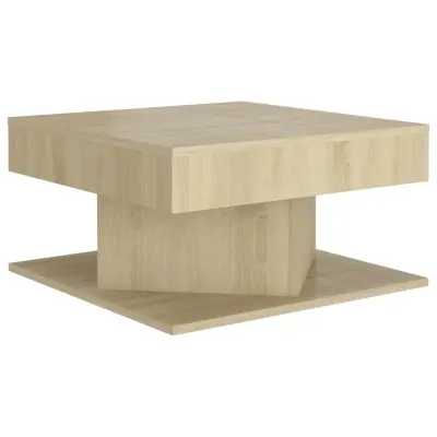 Klubska mizica - kavna mizica - Nizka mizica sonoma hrast 57x57x30 cm iverna plošča