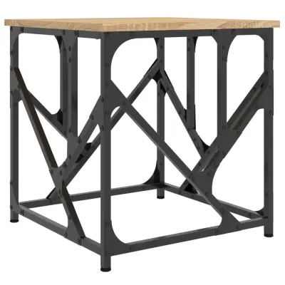 Klubska mizica - kavna mizica - Nizka mizica sonoma hrast 45x45x47,5 cm inženirski les