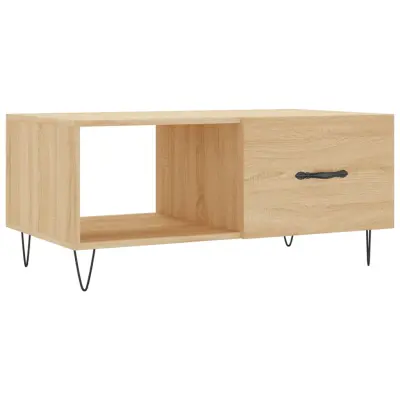 Klubska mizica - kavna mizica - Nizka mizica sonoma hrast 90x50x40 cm konstruiran les
