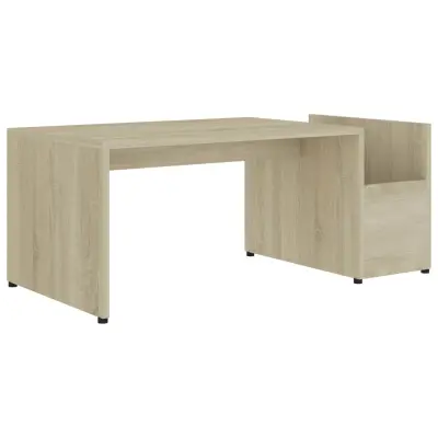 Klubska mizica - kavna mizica - Nizka mizica sonoma hrast 90x45x35 cm inženirski les
