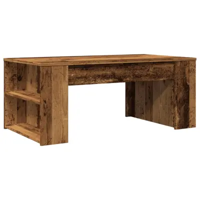Klubska mizica - kavna mizica - Nizka mizica starinski les 102x55x42 cm inženirski les
