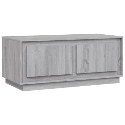 Klubska mizica - kavna mizica - Nizka mizica siva sonoma 102x50x44 cm inženirski les
