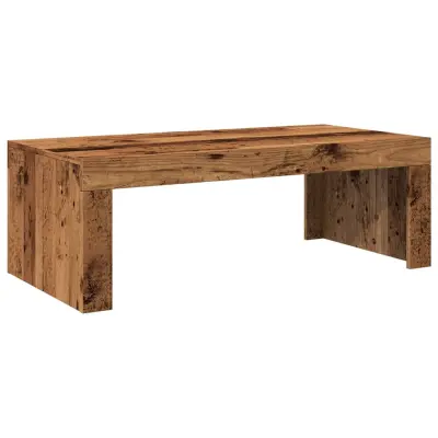 Klubska mizica - kavna mizica - Nizka mizica starinski les 102x50x35 cm inženirski les