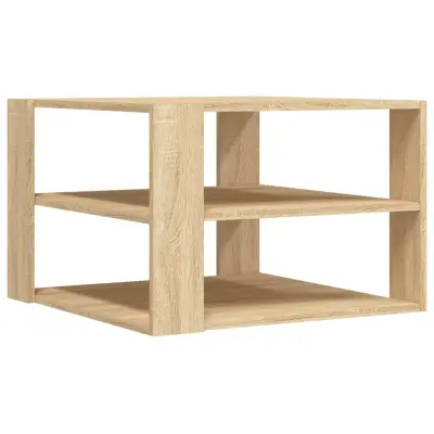 Klubska mizica - kavna mizica - Nizka mizica sonoma hrast 59,5x59,5x40 cm inženirski les