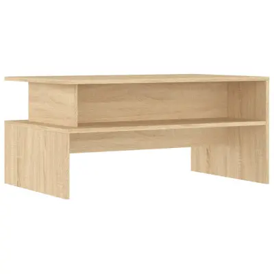 Klubska mizica - kavna mizica - Nizka mizica sonoma hrast 90x55x42,5 cm inženirski les