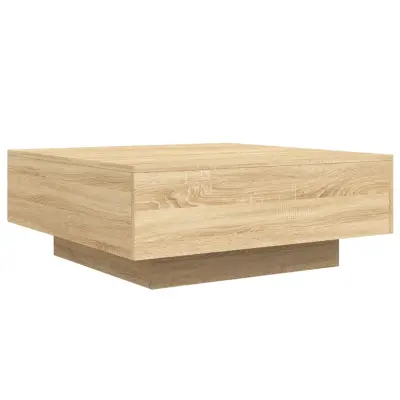 Klubska mizica - kavna mizica - Nizka mizica sonoma hrast 80x80x31 cm iverna plošča