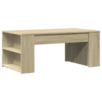 Klubska mizica - kavna mizica - Nizka mizica sonoma hrast 102x55x42 cm inženirski les