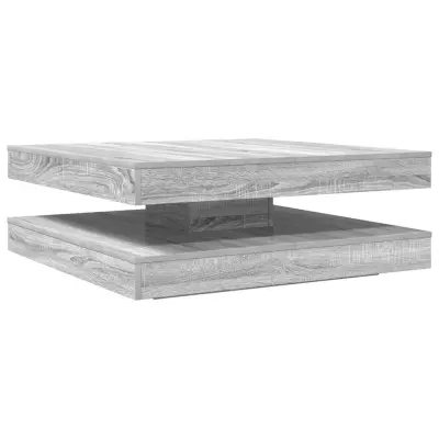 Klubska mizica - kavna mizica - Nizka mizica siva sonoma 90x90x34,5 cm