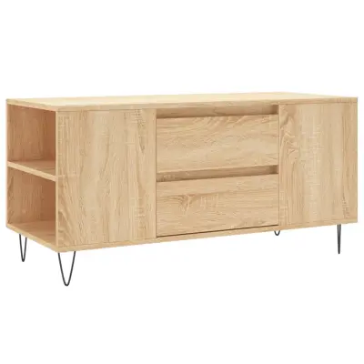 Klubska mizica - kavna mizica - Nizka mizica sonoma hrast 102x44,5x50 cm inženirski les