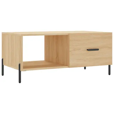Klubska mizica - kavna mizica - Nizka mizica sonoma hrast 90x50x40 cm konstruiran les
