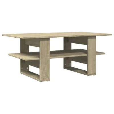 Klubska mizica - kavna mizica - Nizka mizica sonoma hrast 102x55x42 cm inženirski les