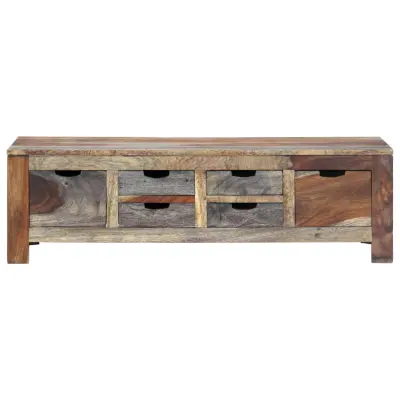 Klubska mizica - kavna mizica - Nizka mizica siva 100x50x30 cm trden palisander