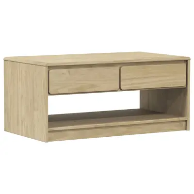 Klubska mizica - kavna mizica - Nizka mizica SAUDA hrast 99x55x45 cm trdna borovina