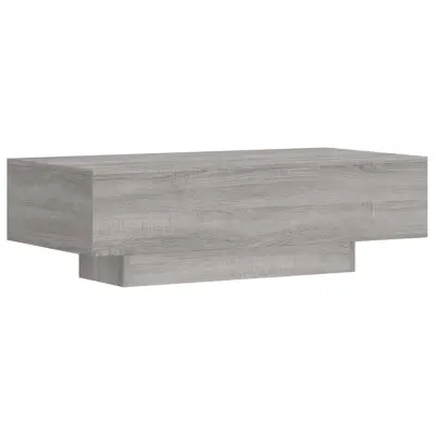 Klubska mizica - kavna mizica - Nizka mizica siva sonoma 100x49,5x31 cm inženirski les