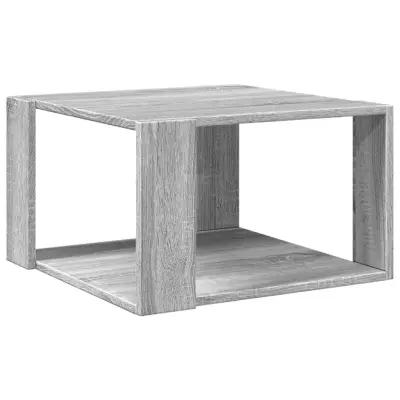 Klubska mizica - kavna mizica - Nizka mizica siva sonoma 51,5x51,5x30 cm inženirski les
