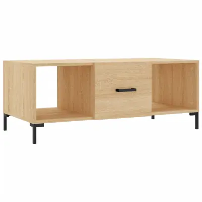 Klubska mizica - kavna mizica - Nizka mizica sonoma hrast 102x50x40 cm inženirski les