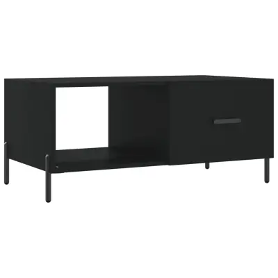 Klubska mizica - kavna mizica - Nizka mizica črna 90x50x40 inženirski les