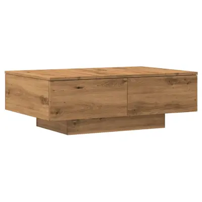 Klubska mizica - kavna mizica - Nizka mizica artisan hrast 90x60x31 cm inženirski les
